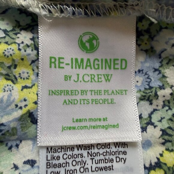 J.Crew Size S Blue Floral Palermo Liberty Thorpe Hill Smocked Waist Mini Dress - Picture 7 of 16